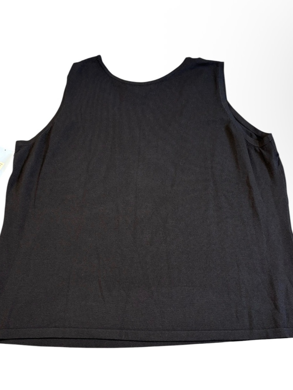 Caslon Nordstrom Black Ruched V Neck Tank Top 2X Plus Rayon Blend NWT - Picture 4 of 11